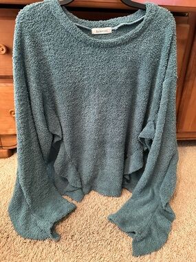 NWOT BUCKETLIST RUFFLED EDGE SWEATER